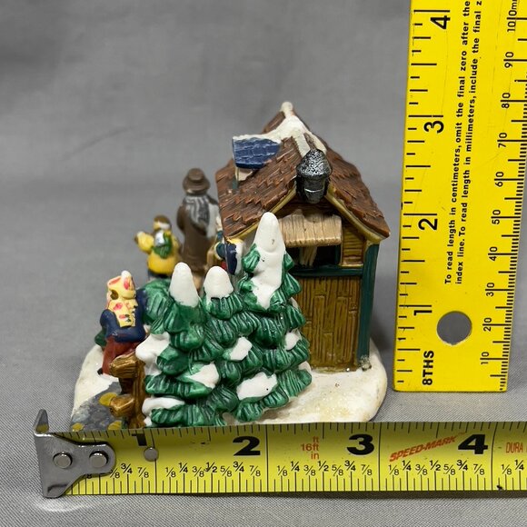 Cobblestone Corners Ceramic Christmas Trees 4 Sale Figurine Village Holiday Y2K - Picture 10 of 10